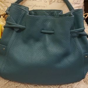 Cole Haan leather drawstring satchel